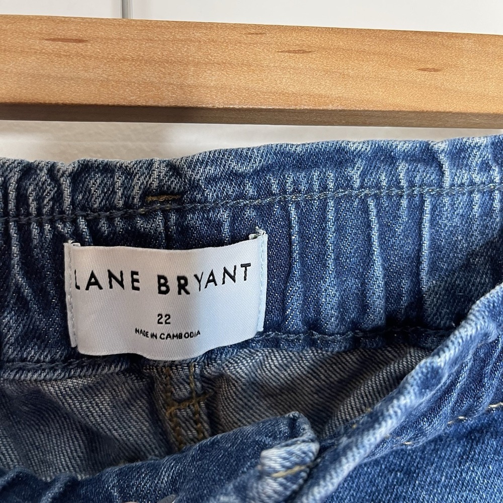 Lane Bryant Signature Fit Mom Jeans Womens 22 High Rise Elastic Waist Comfort - Picture 4 of 7